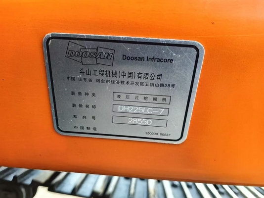 Medium size korea doosan used 22ton construction machinery doosan dh225LC-7 crawler excavator ,doosan dx300 dx225 used diggers