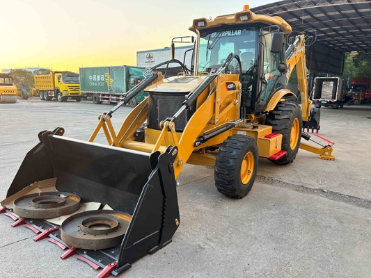100% New Second Hand Wheel Cat 420 Loader Excavator Digger 4*4 Cat Backhoe Loader Used