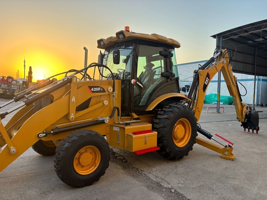 100% New Second Hand Wheel Cat 420 Loader Excavator Digger 4*4 Cat Backhoe Loader Used